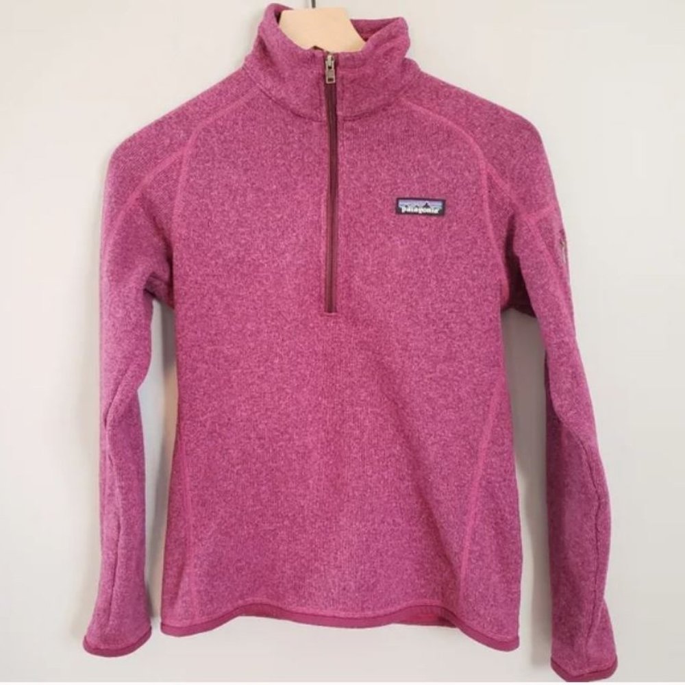 Patagonia Better Sweater 1/4 Zip Pink Purple Pullover Fleece SZ Small